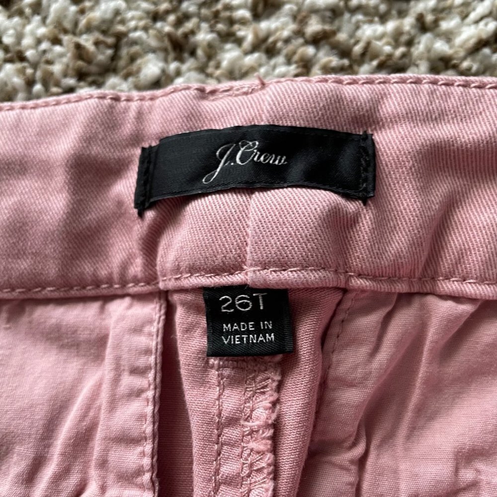 J. Crew Slim Broken-In Boyfriend Pink High Rise Jeans Women's Size 26 Tall - Picture 3 of 10